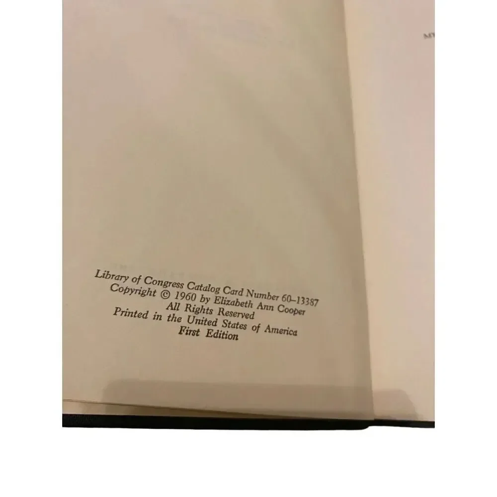 No Little Thing 1960 Hardcover Book First Edition Novel
